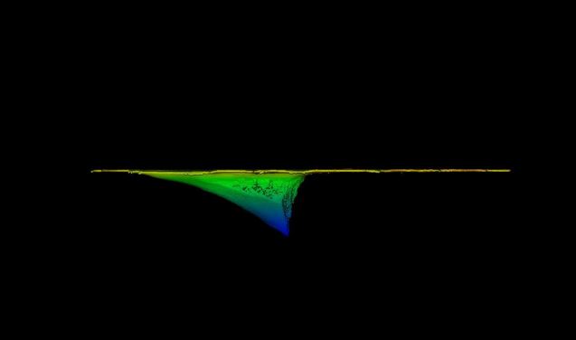 Multibeam Echosounder Used in Bathymetric Survey of Hungarian results 3d view 2
