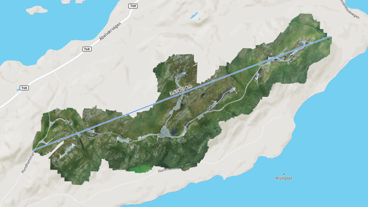 Using UAV Photogrammetry to Survey a Wind Farm Access Road corridor map