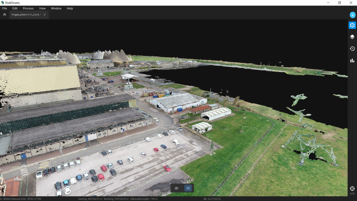 Mapping Abandoned Power Plant Using UAV Photogrammetry dense point cloud 