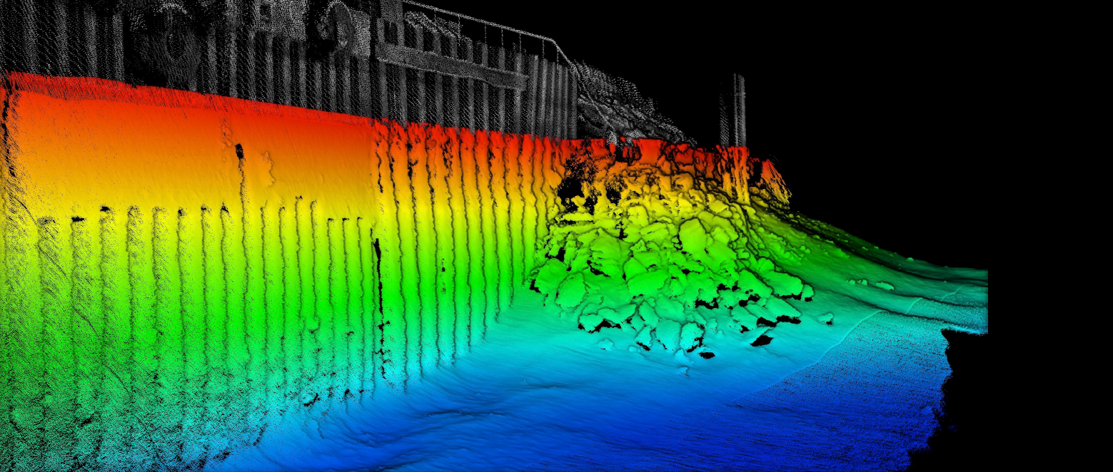 Multibeam Echosounder Helps Ports and Harbours Inspect Quay Wall and Vertical Structures Fallen Rocks