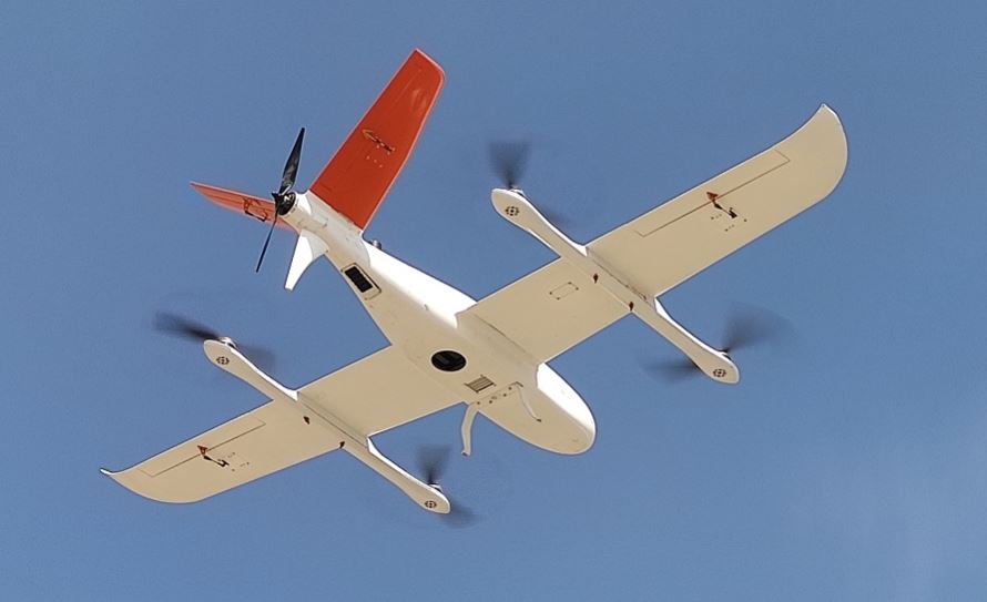 UAV Photogrammetry used in City Planning VTOL in the air