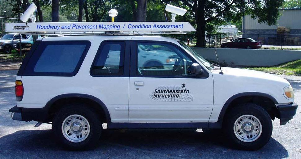 Mobile Imaging Application for Assessing Pavement Condition surveying vehicle