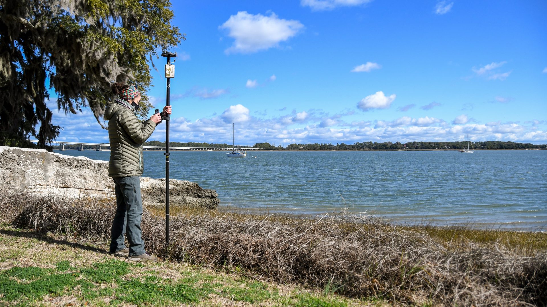 GNSS Helps Document and Excavate Cultural Sites in Coastal South Carolina waterside surveying