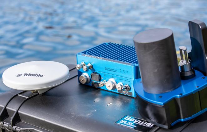 Multibeam Echosounder Used in Bathymetric Survey of Hungarian Lake M5 multibeam